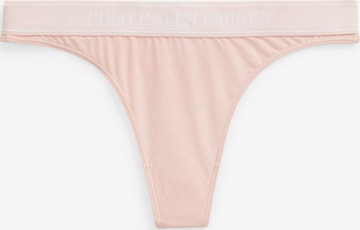 Polo Ralph Lauren Panty ' Mid Rise Thong ' in Pink: front