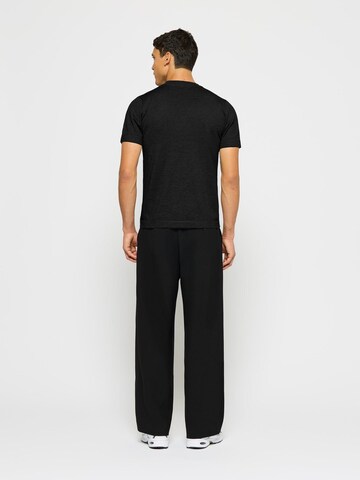 Burocs Shirt 'Slim Fine Knit' in Schwarz