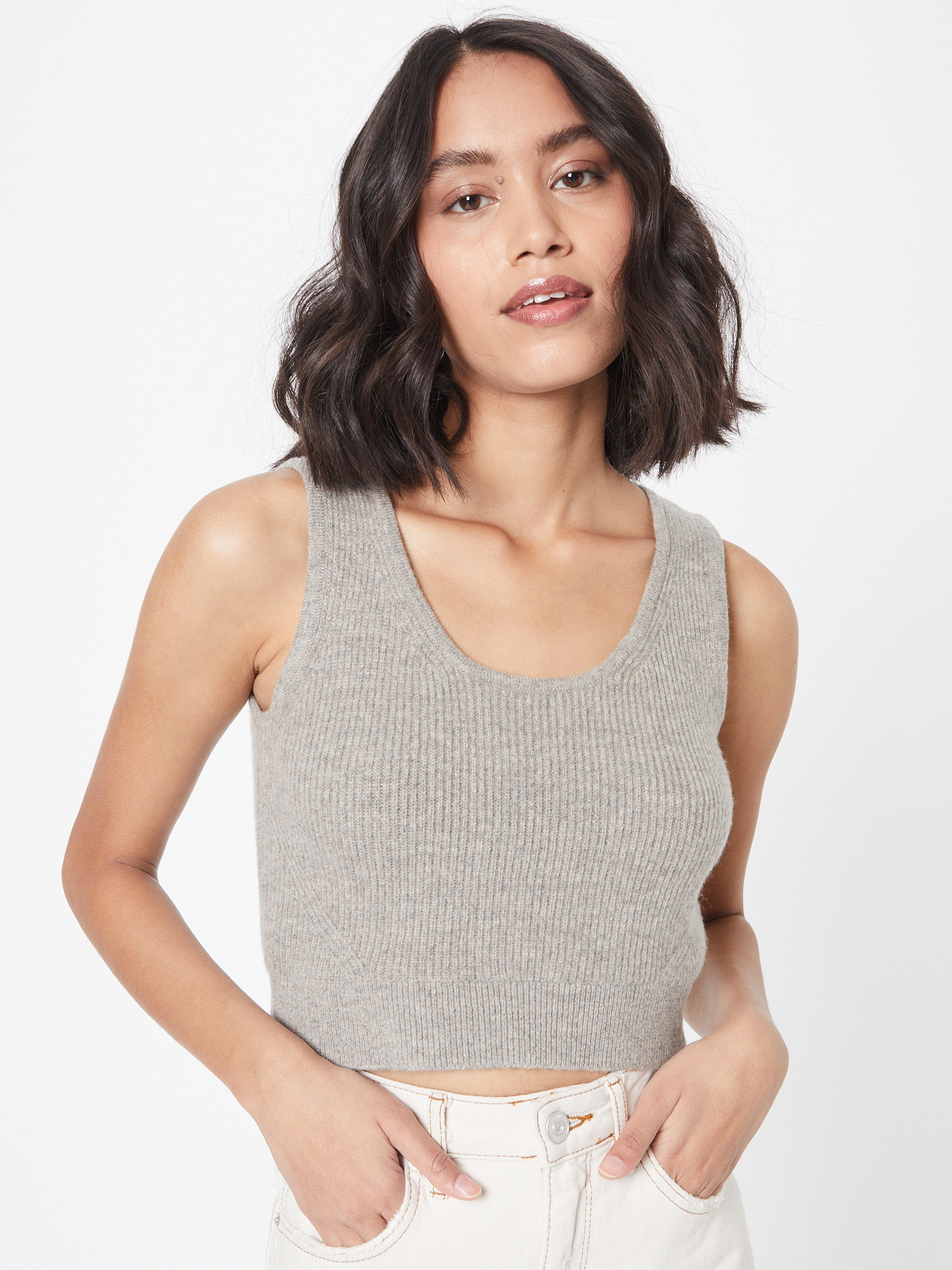 Donna Top s.Oliver Top in maglia in Greige 