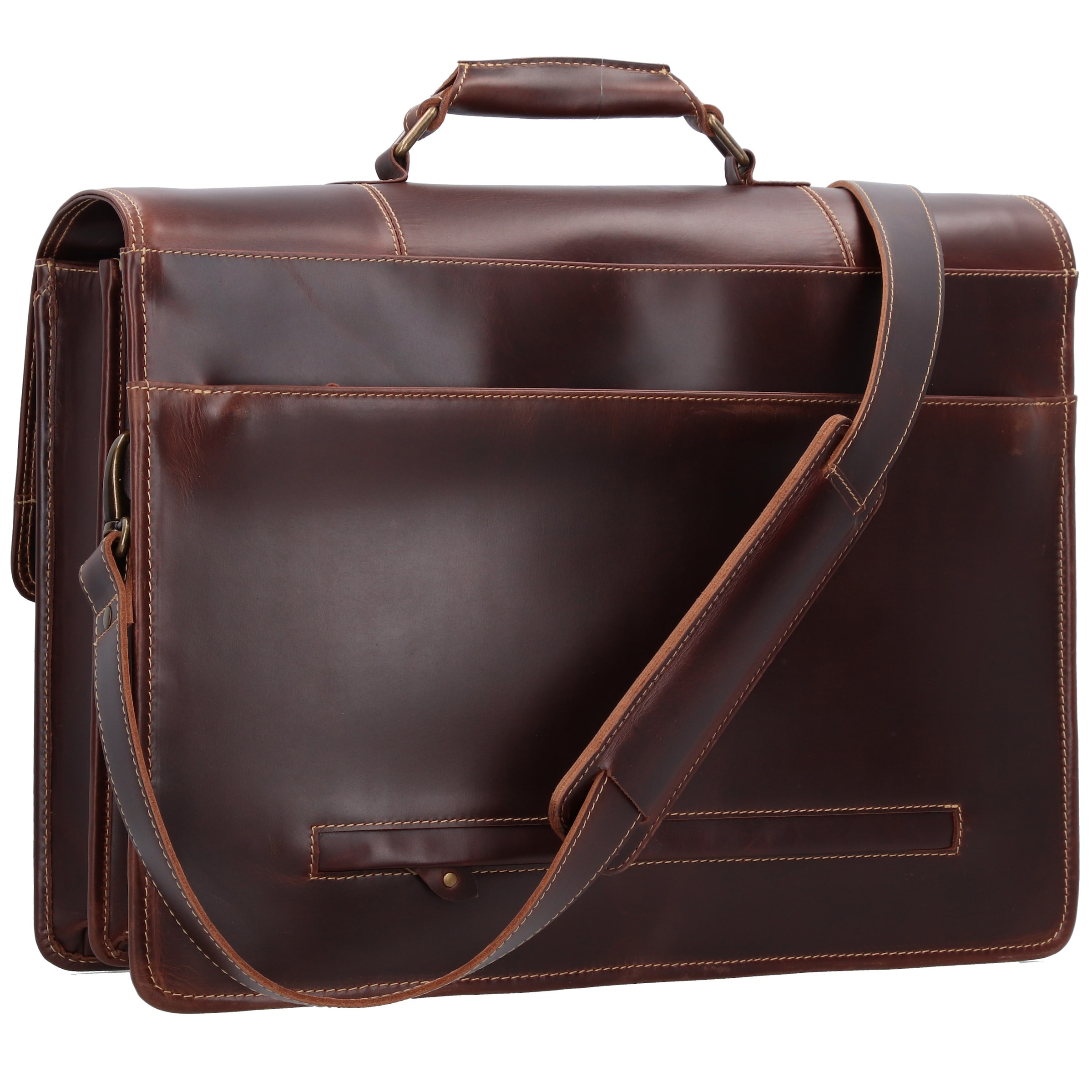 Porte-documents 'Nevada' Buckle & Seam en marron