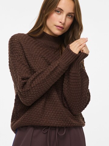 VILA Sweater 'LIOMY' in Brown