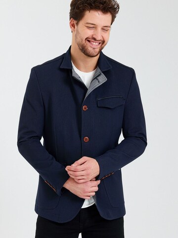 Ron Tomson Regular fit Colbert in Blauw: voorkant