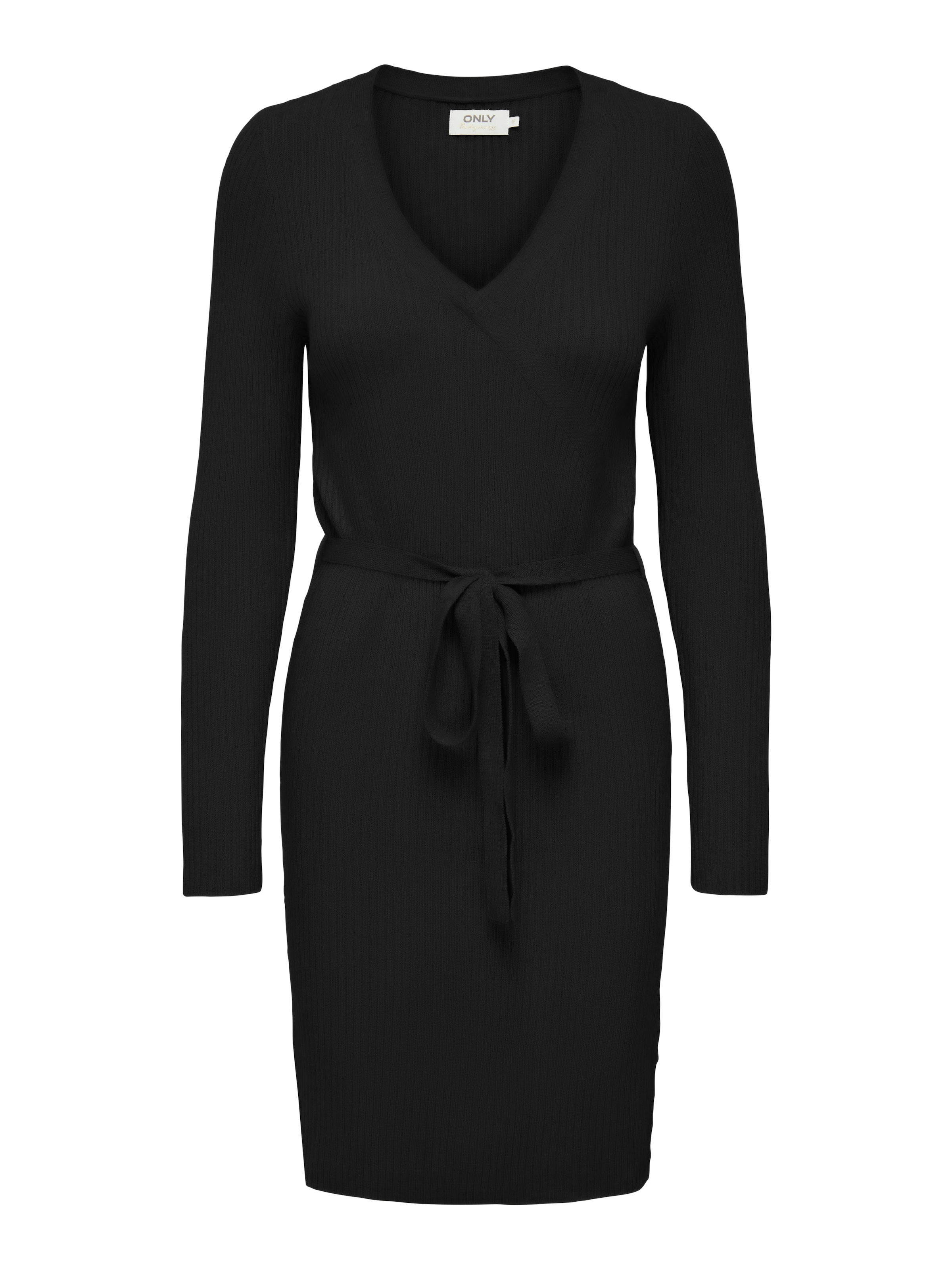 ONLY Sukienka z dzianiny 'ONLVENLO' w kolorze czarny: przód