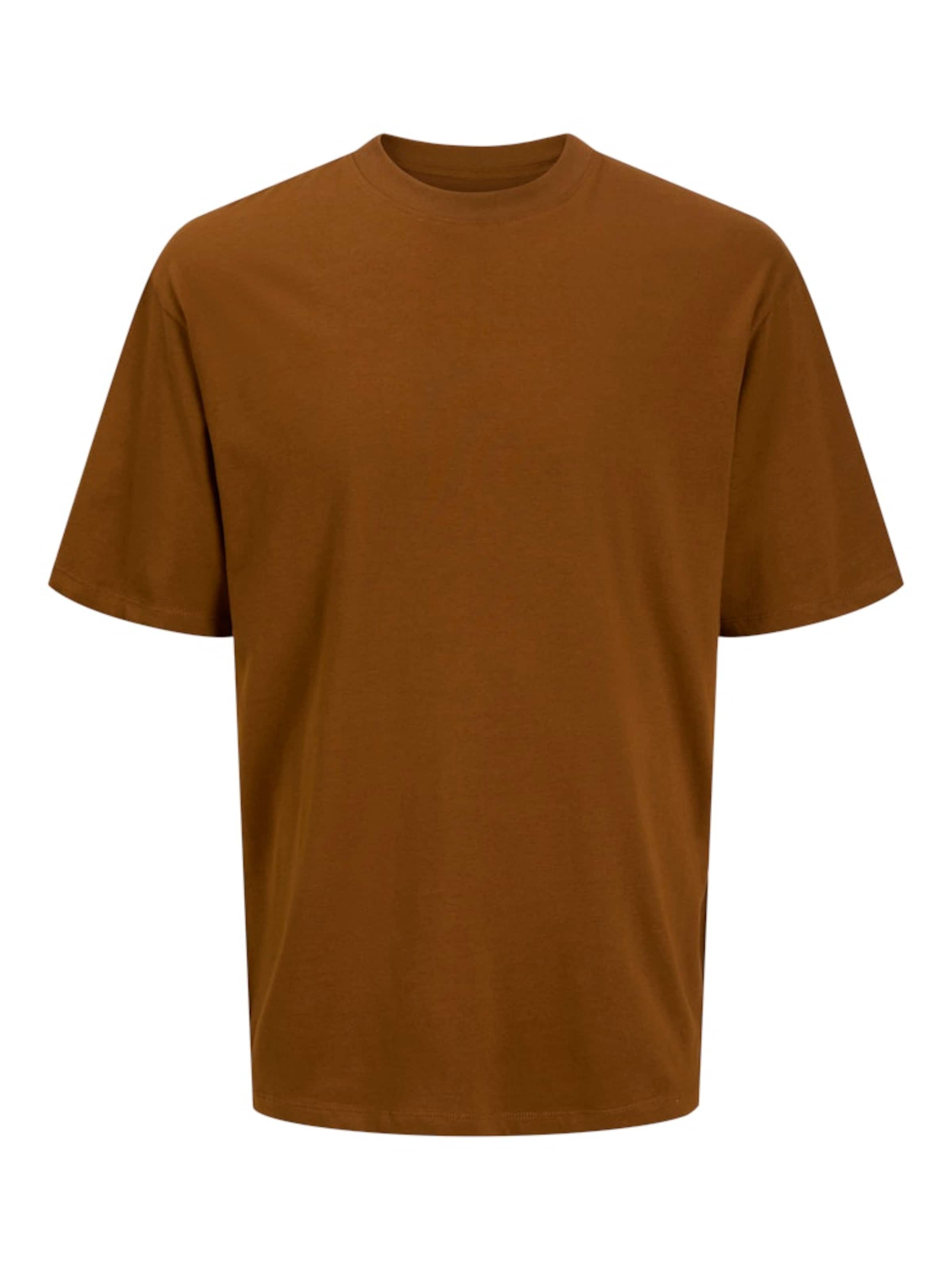 JACK & JONES Μπλουζάκι 'JJEBRADLEY' σε καφέ: μπροστά