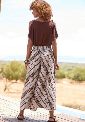 LASCANA Wide leg Trousers in Beige
