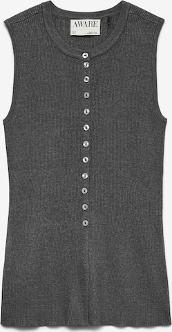 Gilet 'AWUKINO' VERO MODA en gris : devant