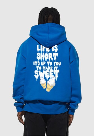 Lost Youth Sweatshirt 'Life Is Sweet' in Blau: predná strana