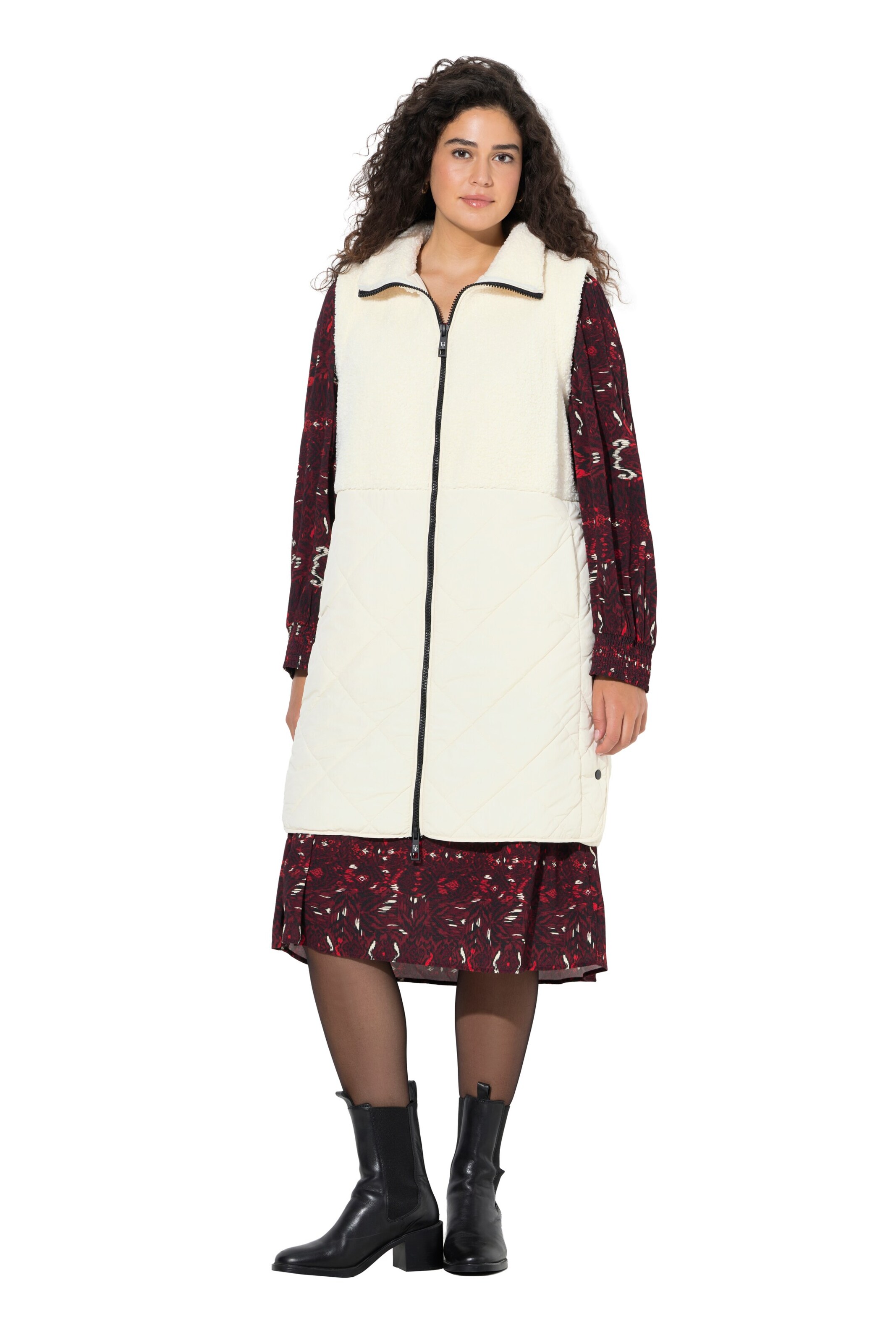 Ulla Popken Weste in Weiß: Vorderseite