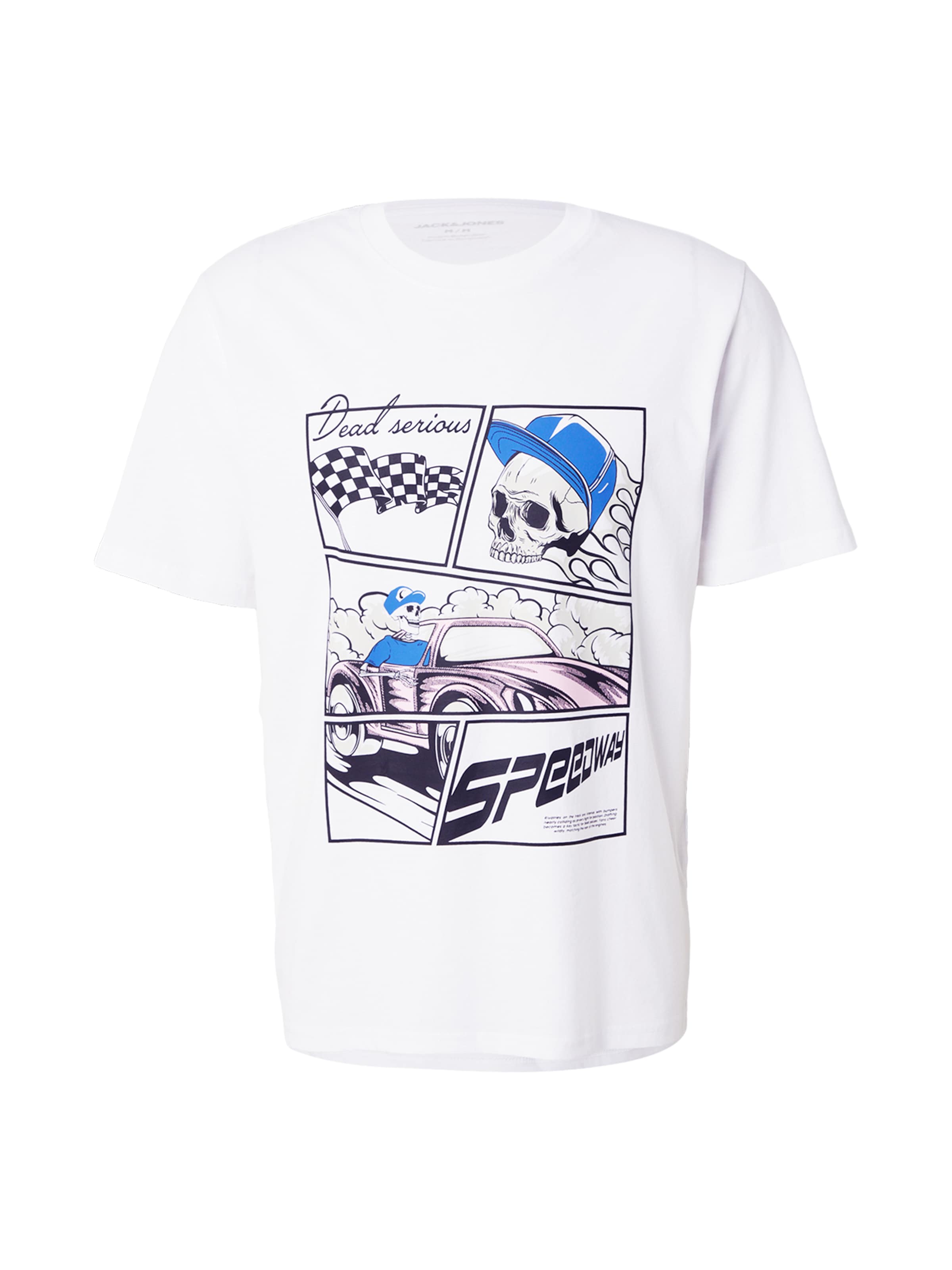 JACK & JONES - Camiseta 'JJTRACK SKULL' en blanco: frente