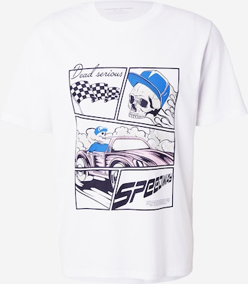 JACK & JONES - Camiseta 'JJTRACK SKULL' en blanco: frente