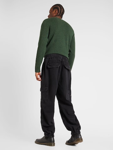River Island Plus Tapered Cargo trousers 'OREO' in Black