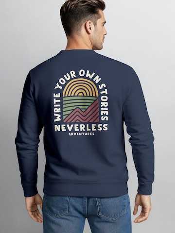 Neverless Sweatshirt 'Write your Stories' in Blue