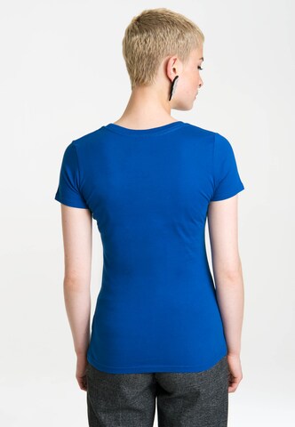 LOGOSHIRT Shirt 'Wonder Woman - Logo Circle' in Blue
