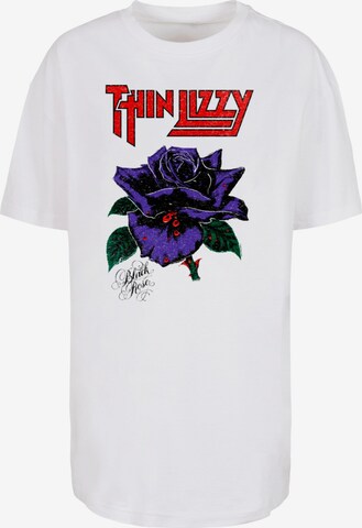 Maglia extra large 'Thin Lizzy - Rose' di Merchcode in bianco: frontale