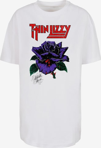 Maglia extra large 'Thin Lizzy - Rose' di Merchcode in bianco: frontale