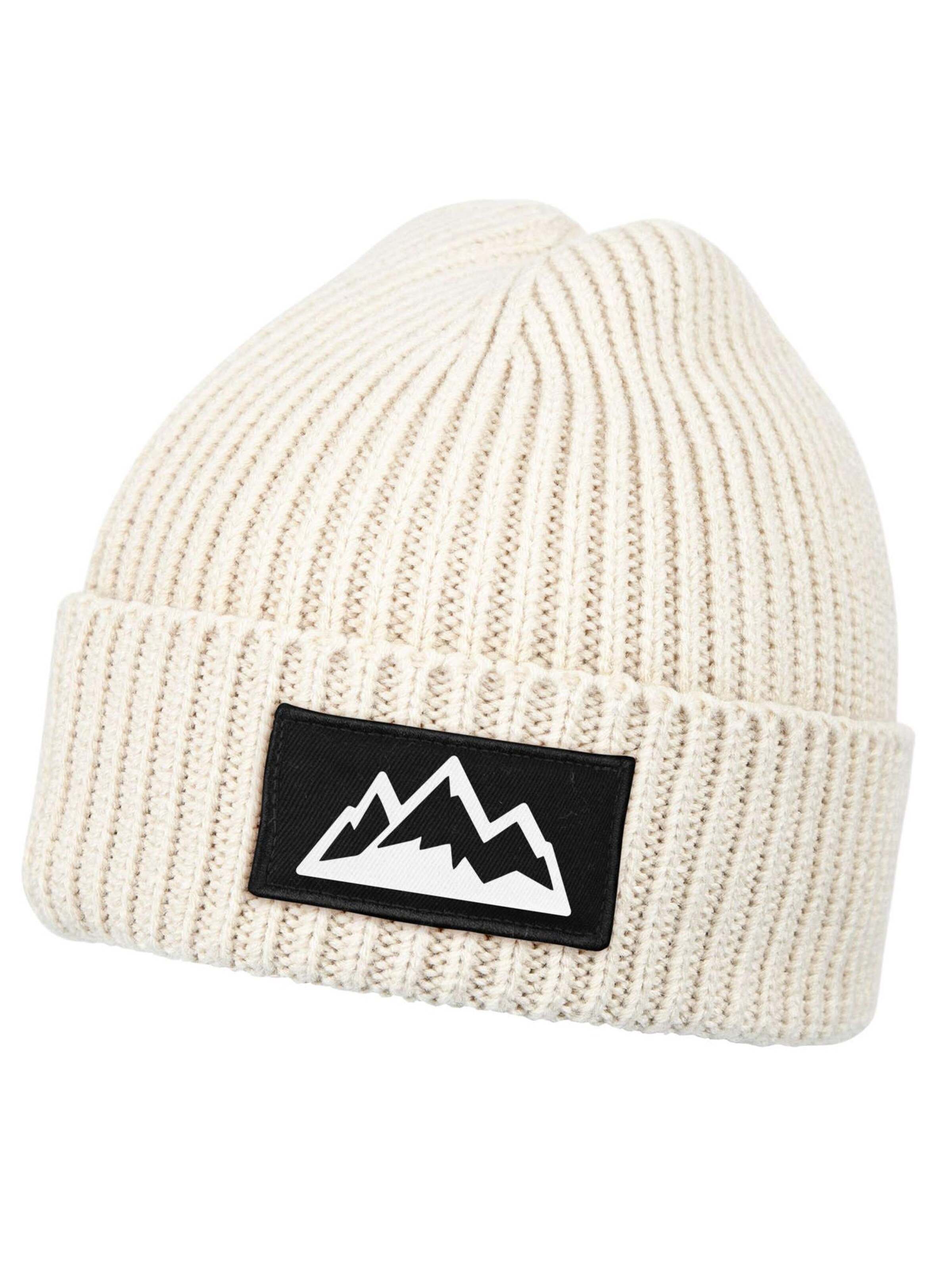 Neverless Beanie 'Mountain' in Beige