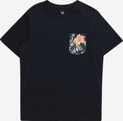 Jack & Jones Junior Shirt 'CHILL' in de kleur Navy / Groen / Oranje / Wit, Productweergave