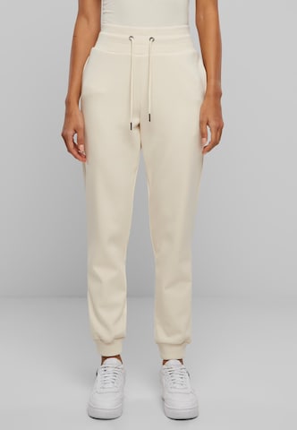 Urban Classics Tapered Trousers in White: front