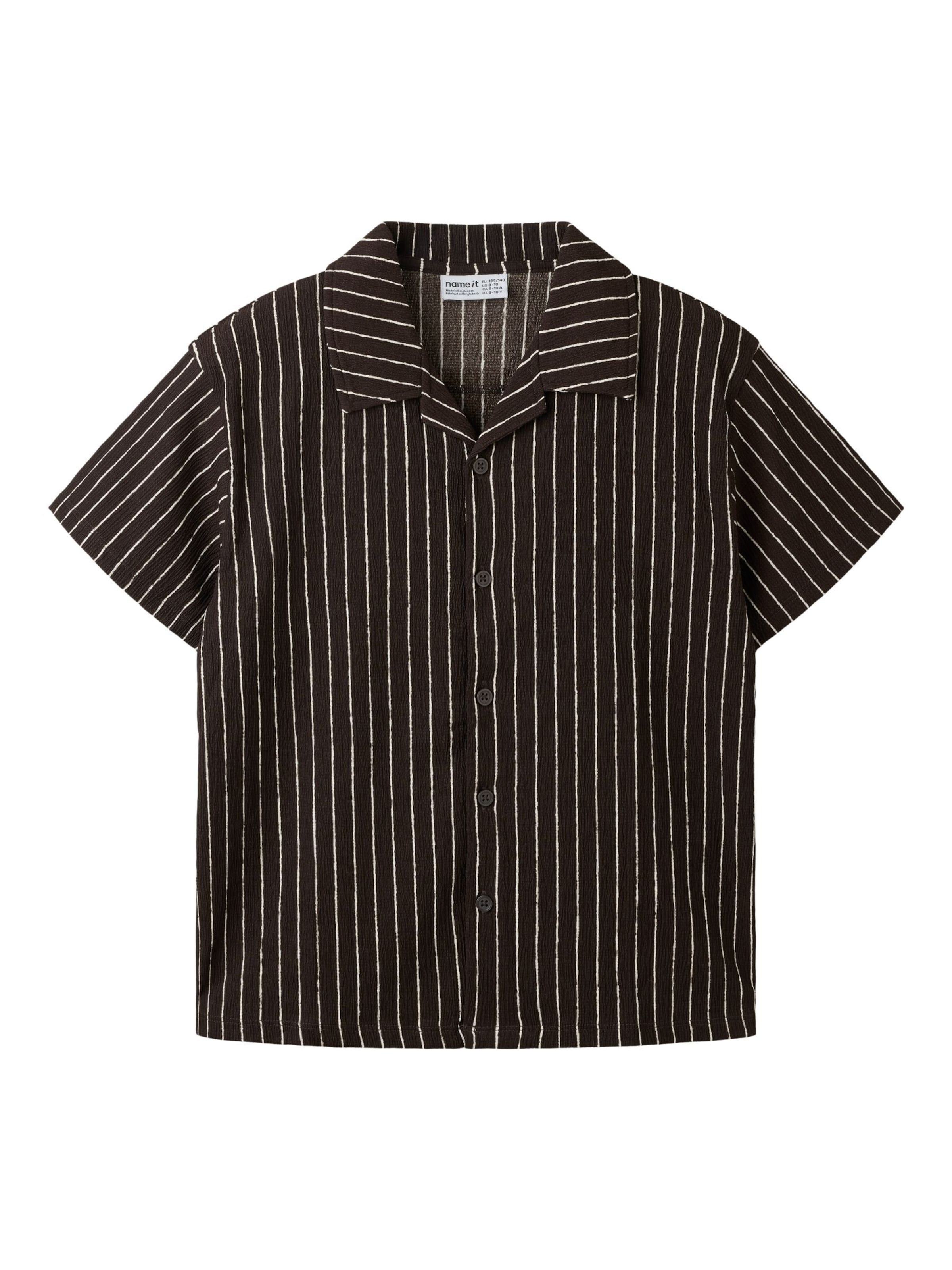 NAME IT - Ajuste regular Camisa en marrón: frente