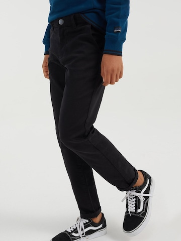 WE Fashion Slimfit Kalhoty – černá: přední strana