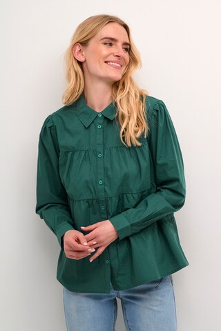 Camicia da donna 'Malinka' di Cream in verde: frontale