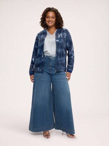 Fiorella Rubino Wide leg Jeans in Blauw: voorkant