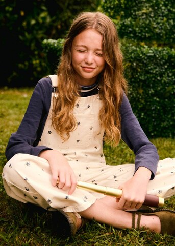 MANGO KIDS Wide Leg Latzhose 'Hilary' in Beige