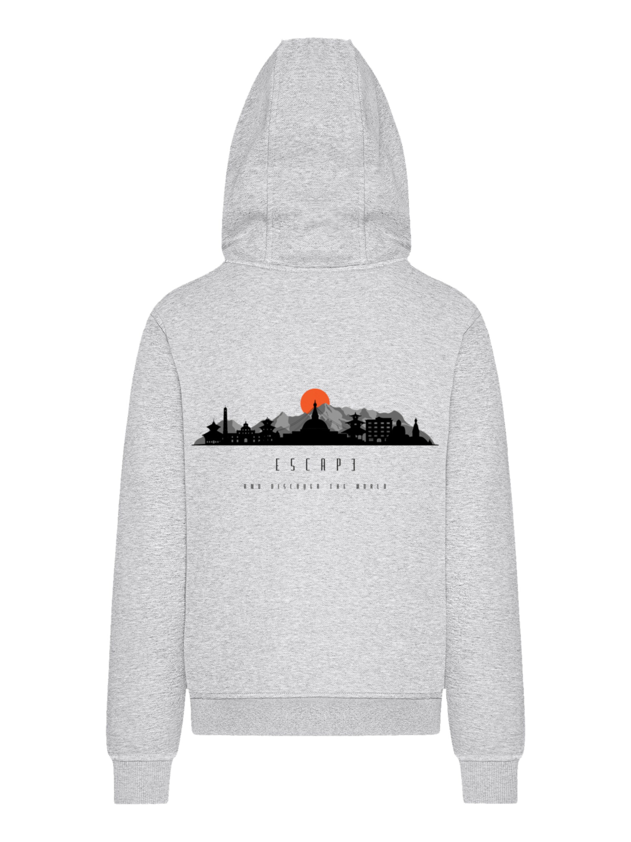 F4NT4STIC Sweatshirt 'Escape Discover The World Asian Town' in Grau