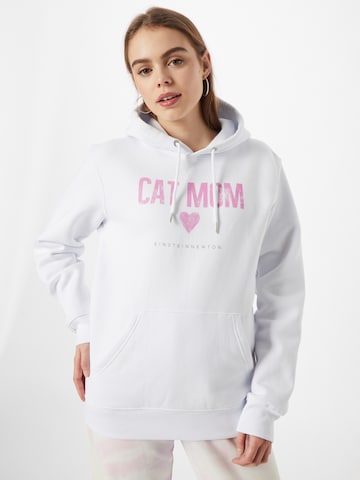 EINSTEIN & NEWTON Sweatshirt 'Cat Mom' in Wit: voorkant