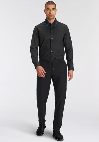 Bruno Banani Regular Fit Businesshemd in Schwarz