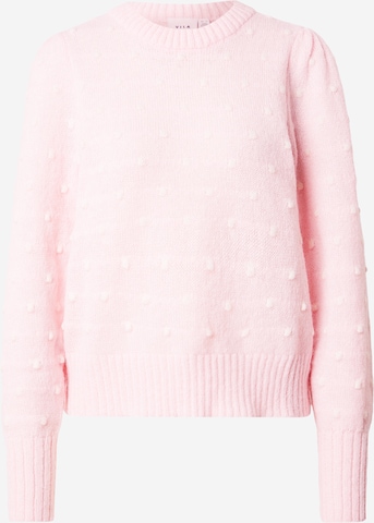 VILA Свитер 'VIDOTTIE' в Ярко-розовый: спереди