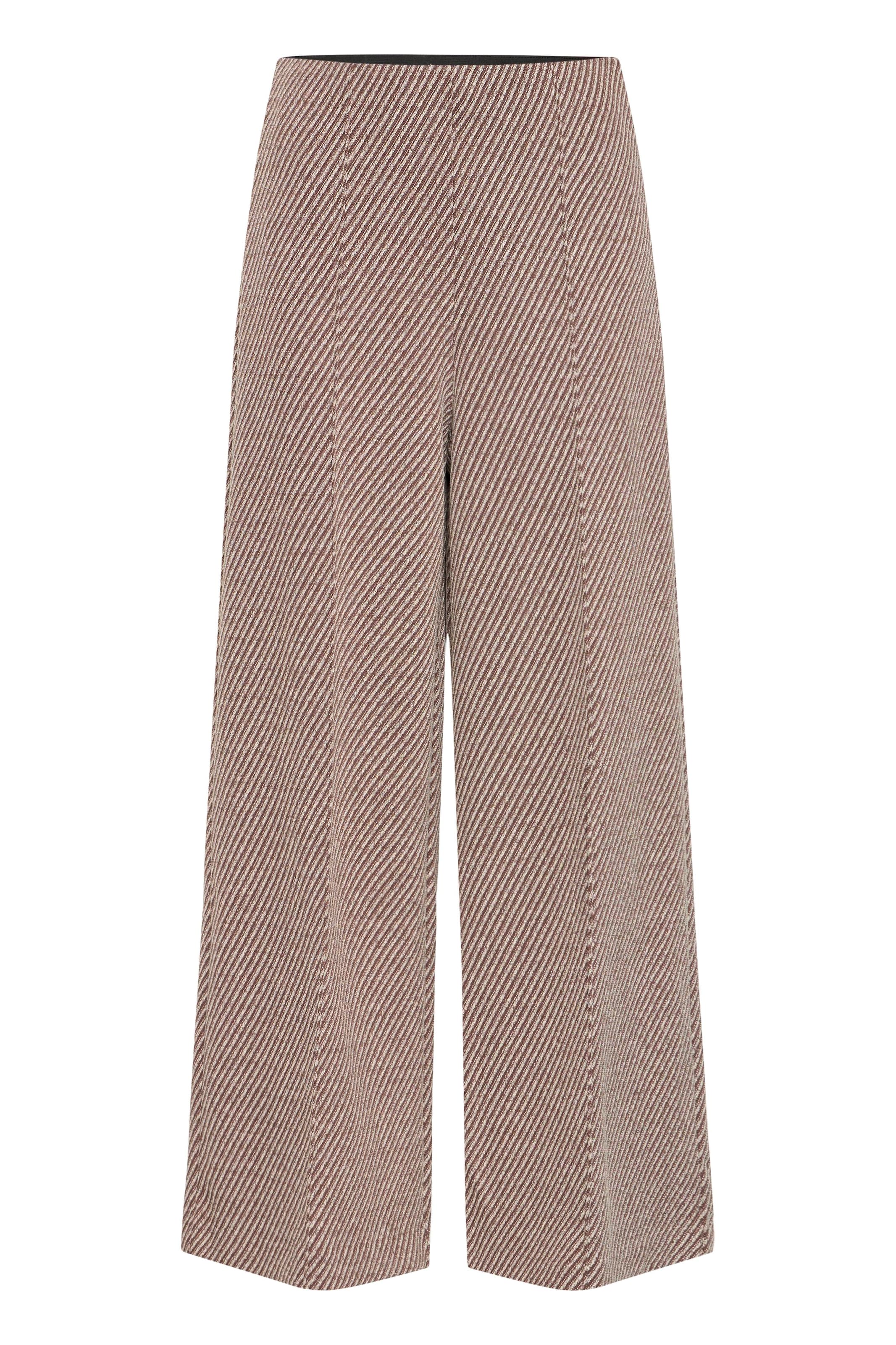 Wide leg Pantaloni con piega frontale 'IHKATE' di ICHI in marrone: frontale