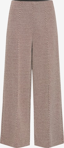 Wide leg Pantaloni con piega frontale 'IHKATE' di ICHI in marrone: frontale