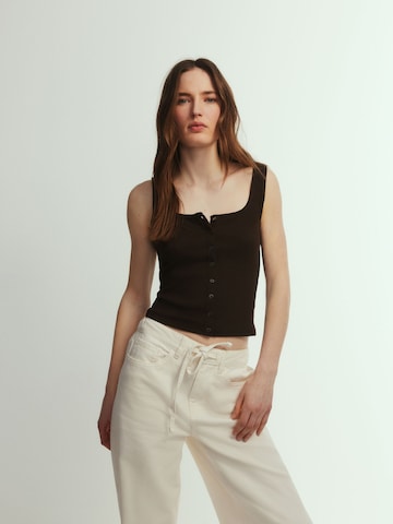 Tops en tricot The Set en marron : devant