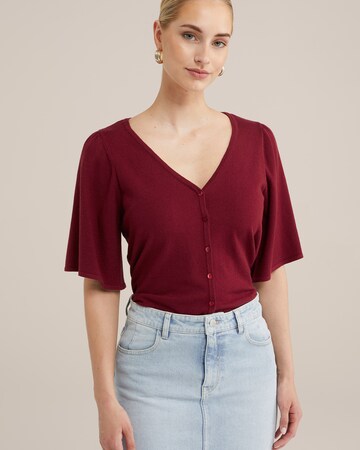 Cardigan WE Fashion en rouge : devant