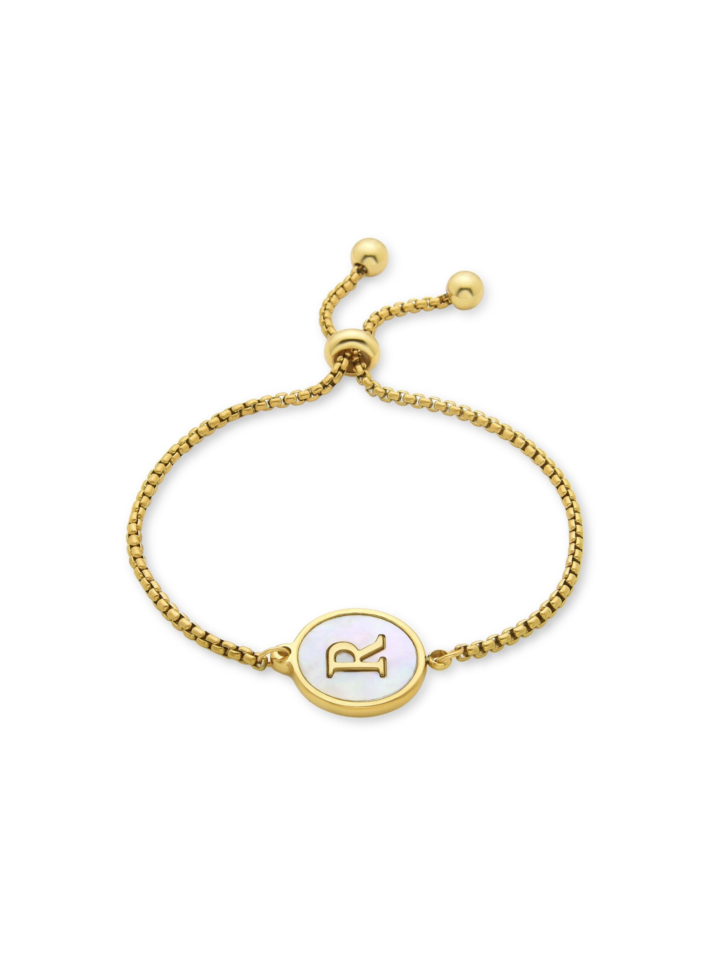 Bracelet 'Alphabet' Luxenter en or : devant
