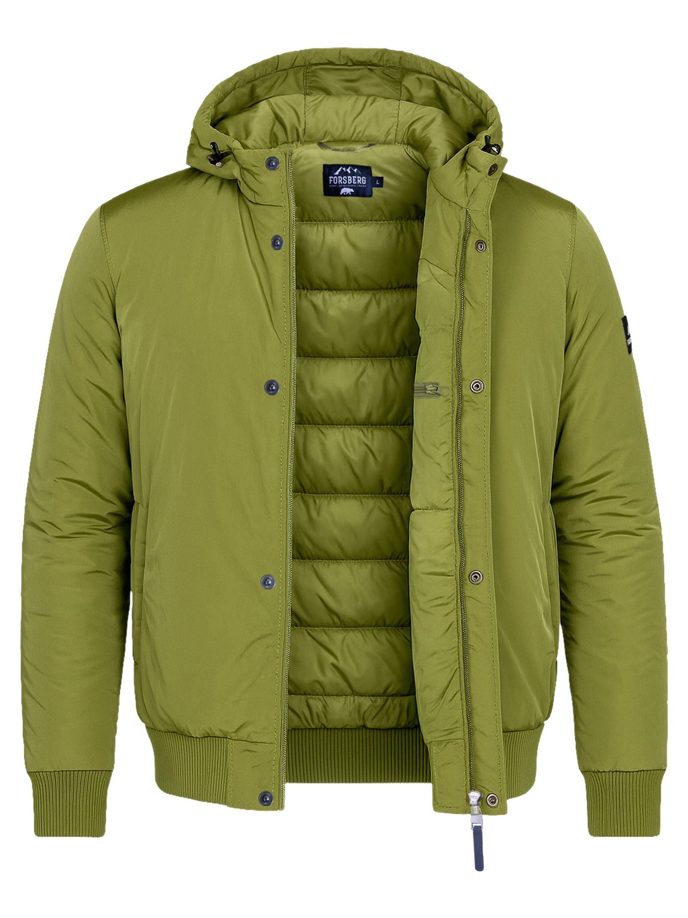 FORSBERG Performance Jacket 'Winterjacke mit gefütterter Kapuze' in Green