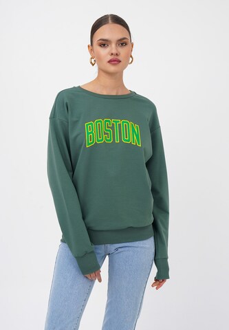 FRESHLIONS Sweatshirt 'Boston' in Green: front