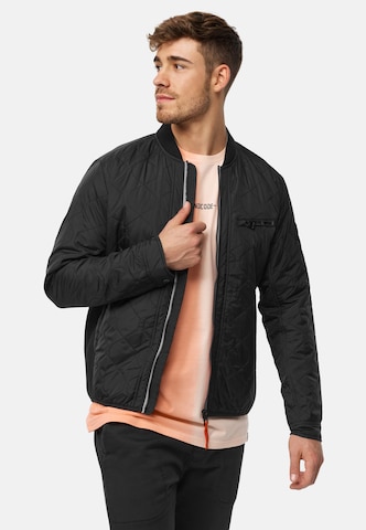 INDICODE JEANS Between-Season Jacket 'Leander' in Black: front