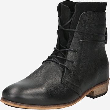 haghe by HUB Lace-Up Ankle Boots 'Hally' in Black: front