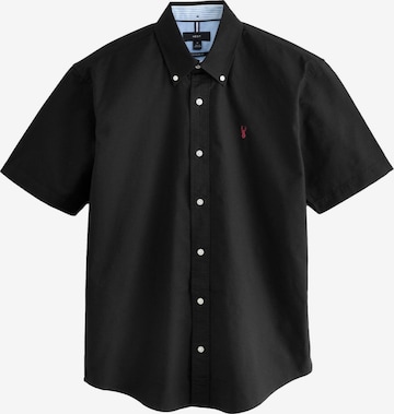 NextRegular Fit Košulja - crna boja: prednji dio