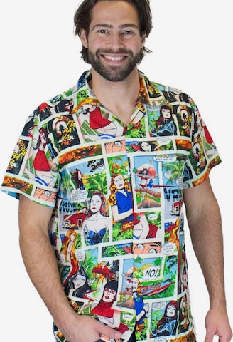 King Kameha Shirt 'Comic' in Mischfarben: Vorderseite