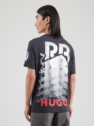 HUGO Shirt 'DFLORIRE03-RB24' in Zwart