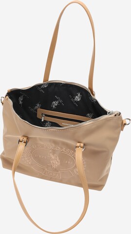 U.S. POLO ASSN. Shoppingväska 'Springfield' i beige