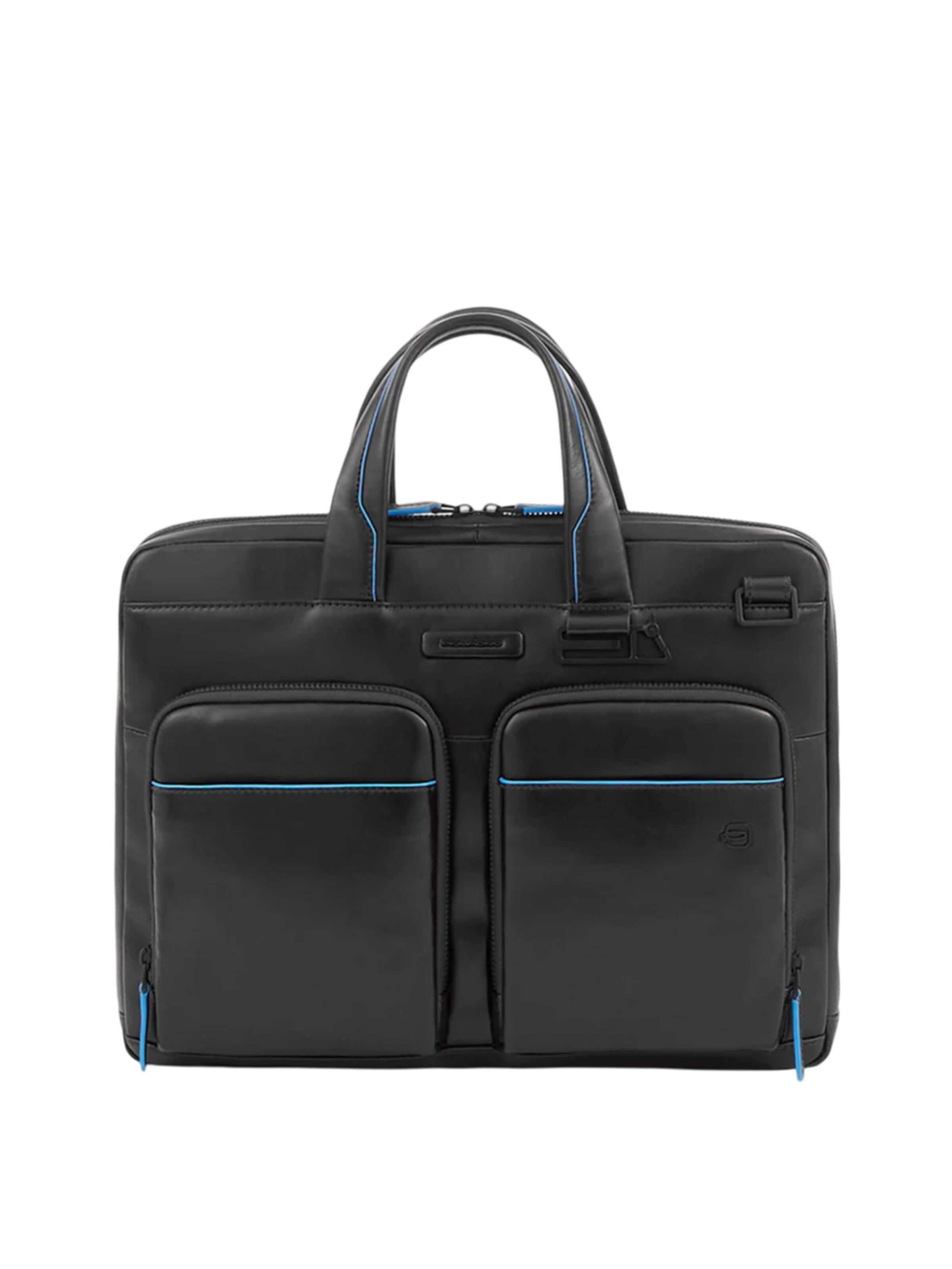 Borsa per laptop di Piquadro in nero: frontale