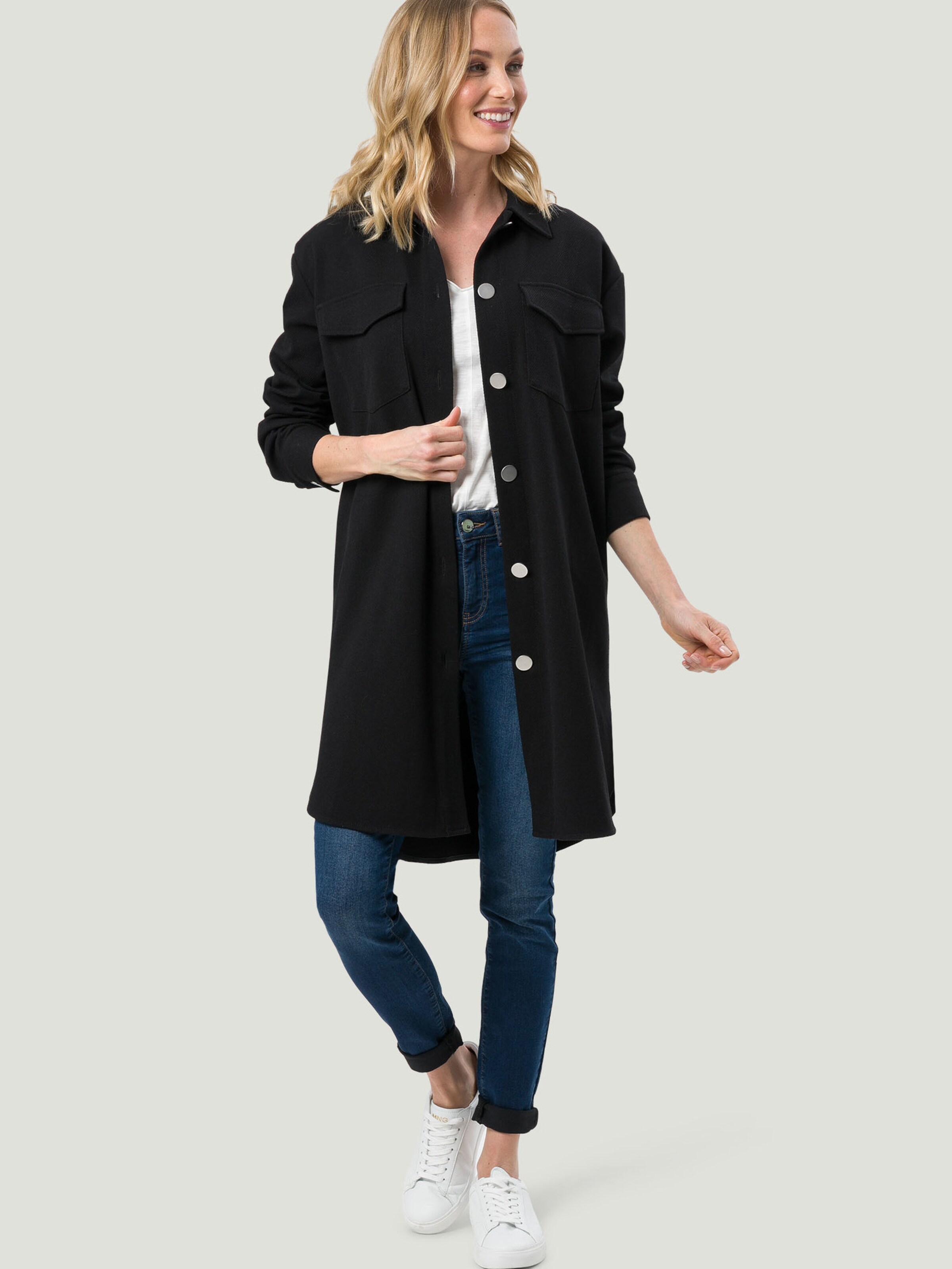Frauen Große Größen zero Blazer in Schwarz - EK96842 Frauen Große Größen zero Blazer in Schwarz - EK96842