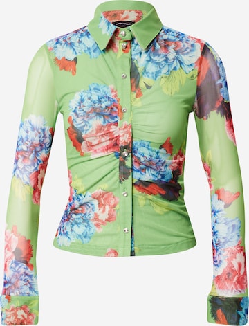 Karen Millen - Blusa en verde: frente