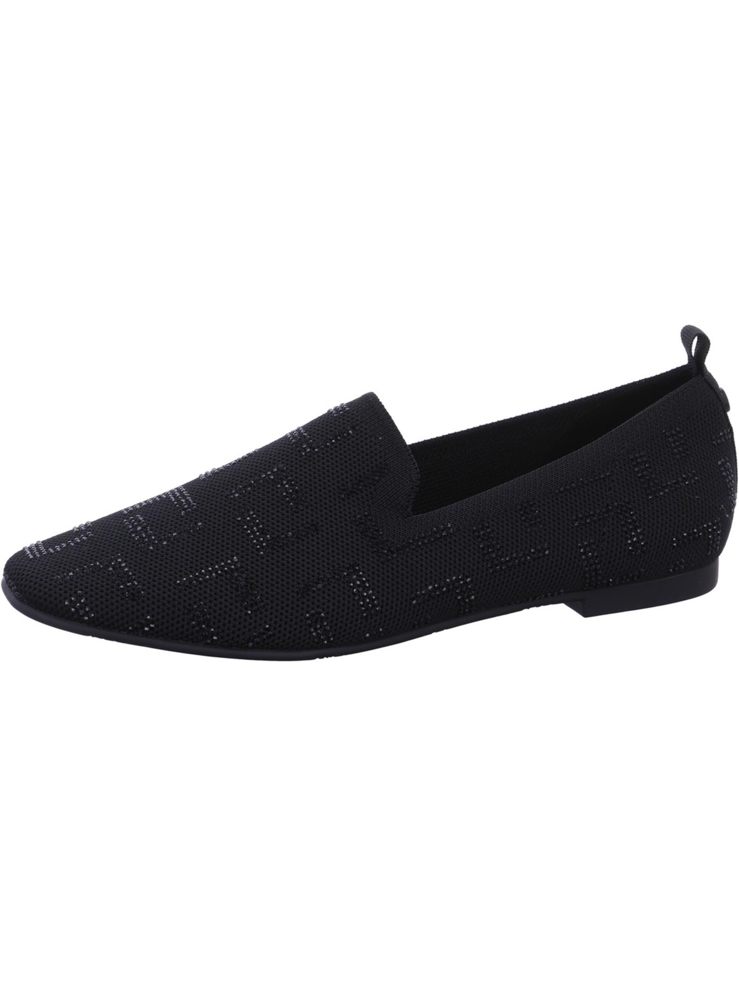 LA STRADA Classic Flats in Black: front