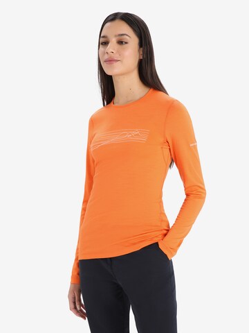 ICEBREAKER - Camiseta funcional 'Oasis' en naranja: frente