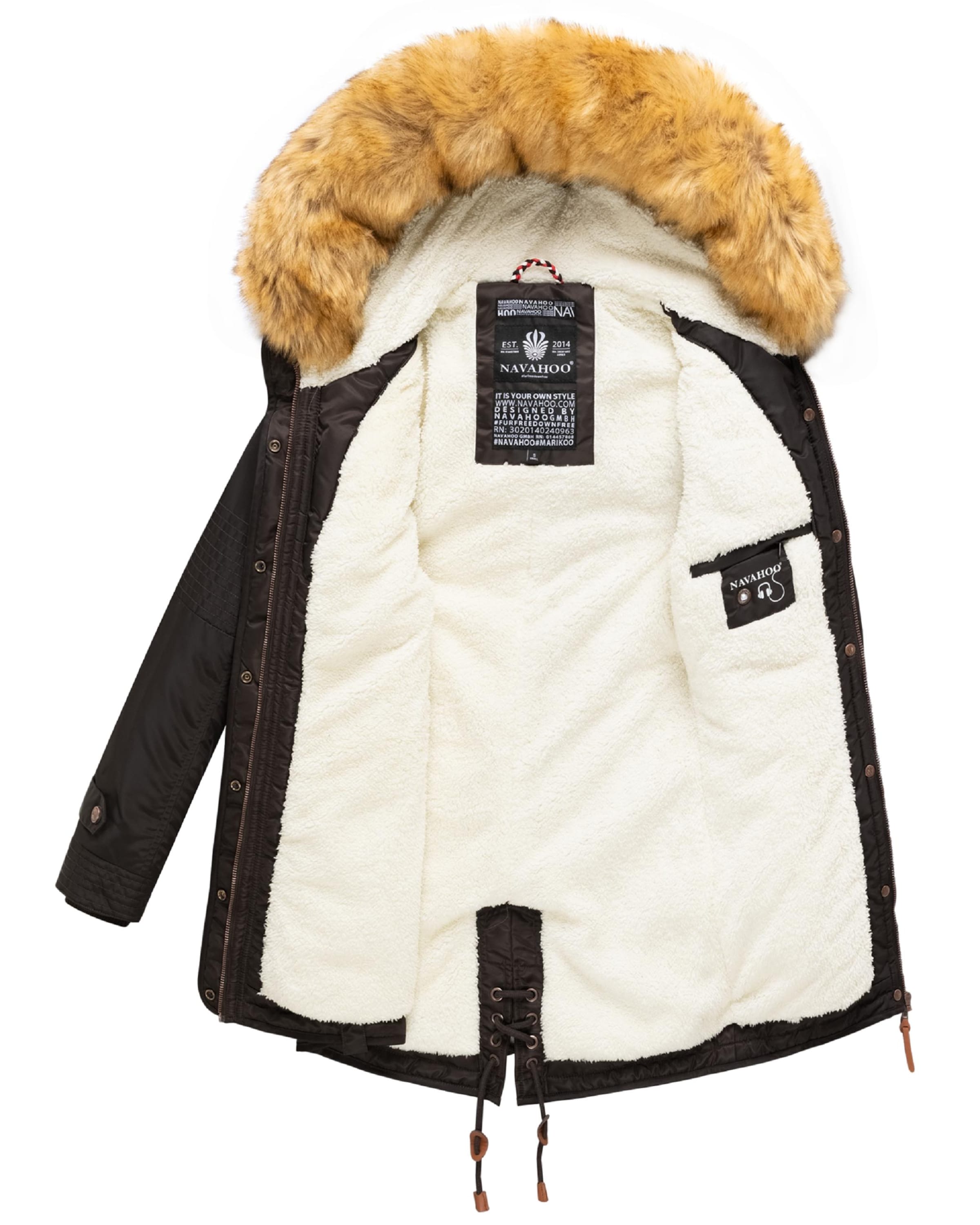 Parka invernale 'La Viva' di NAVAHOO in marrone